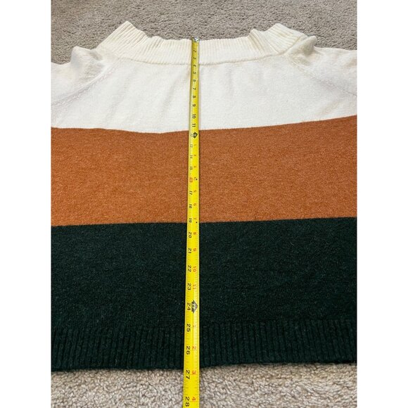 Andrée By Unit Color Block Sweater 3X Wide Neck Off the Shoulder Oversized Comfy - Picture 5 of 8